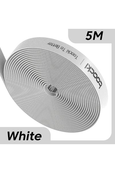 Toocki 5m White 1/5M Cable Organizer Cable Management Wire Winder Tape Earpho...