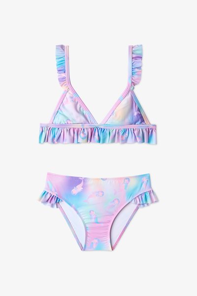Penti Set bikini triunghiular sirenă pentru fete