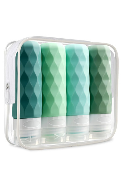 choice2 green 90ml/Set Silicone Travel Cosmetics Bottles Empty Squeeze Contai...