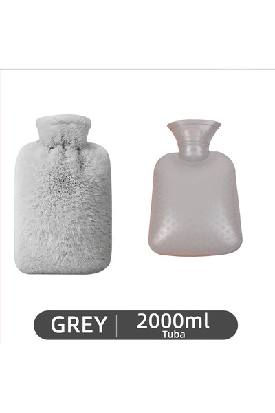 Choice9 Set gray(2000ml) Thickened explosion-proof hot water bag hand warmer ...