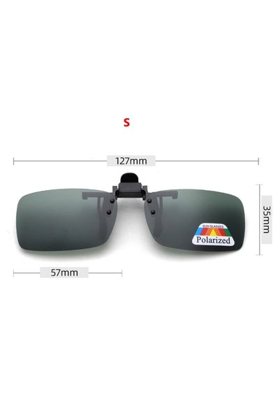 Choice12 Green S 1Pcs 4 Color Grey Lenses Polarized Sunglasses Clip On Flip U...