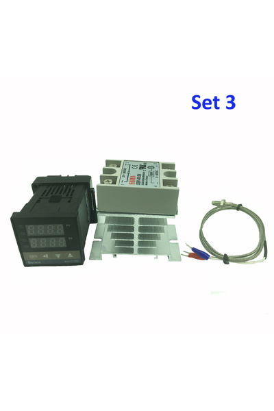 lefavor مجموعة 3 REX-C100، منظم حرارة رقمي، مخرج SSR، مستشعر حراري من النوع K...