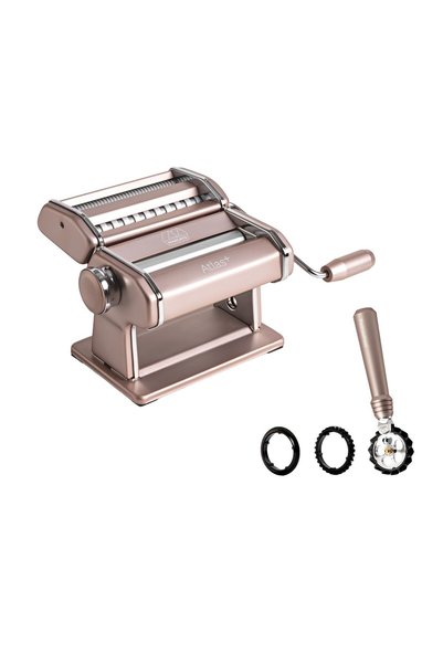 Marcato Atlas 150 Plus Makarna Makinesi + Pastawheel Set Pastel Pembe