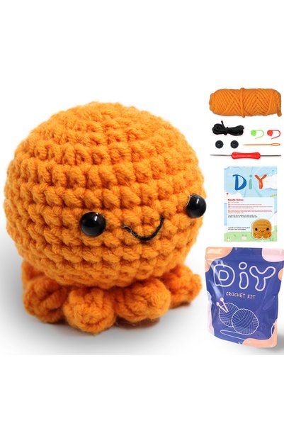 Choice1 Orange YAMAXIN DIY Crochet Kit for Beginners Easy Craft Tool Set with...