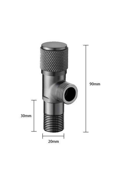 Choice3 Gray 4 Points Faucet Inlet Valve G1/2 Brass Triangle Valve Heater Wat...