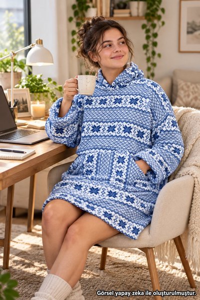 Özgüner Oyuncak Pabtex Plush Fleece Wearable Warm and Soft Blanket Pajamas