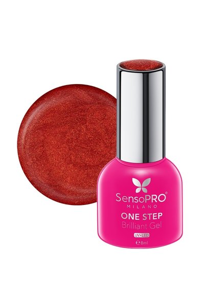 SensoPRO Milano Oja semipermanentă Brilliant într-un singur pas, 8 ml, Roșu f...