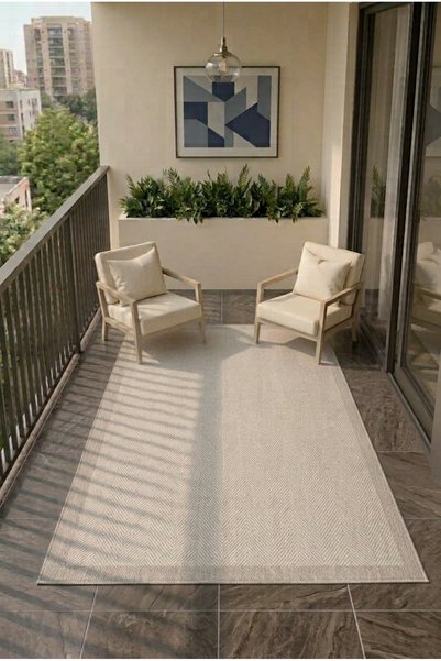 Puffony Kilim Hasır Halı Kaymaz Taban Makinede Yıkanabilir Toz Hav Vermez Çer...