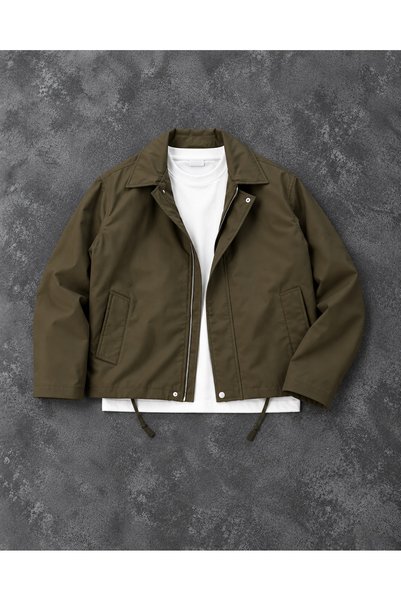 tetramoda Unisex Oversize Crinkle Bomber Jacket