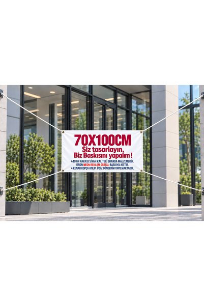 NEON Dijital Baskı Merkezi NEON Reklam & Dijital Baskı 70x100 Cm Branda Baskı - KİŞİSELLEŞTİRİLEBİLİR