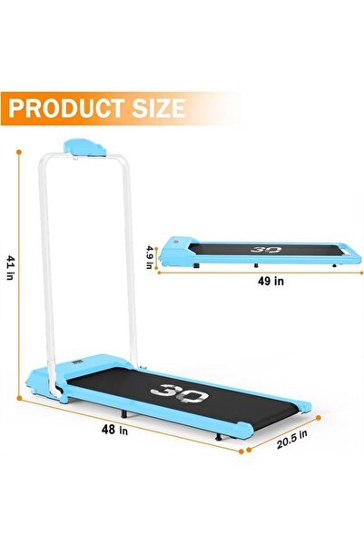 3Q Foldable treadmill with adjustable height, speed up to 10 km/h and load capacity up to 120 kg