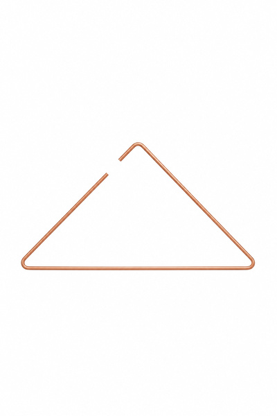 Edora Home 10-Piece Rose Triangle Clothes Hanger T-Shirt Shirt Swimsuit Hanger Store Hanger Stainless Metal