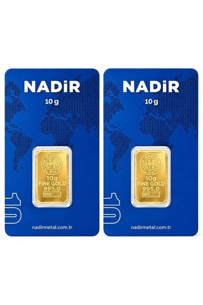Tuğrul Kuyumculuk Nadir Gold 20 Gram (10 Gram+10 Gram) Külçe Gram Altın 24 Ayar