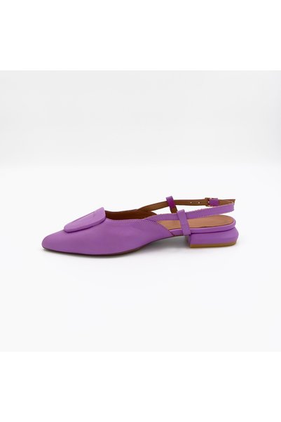 Folle Lilac Genuine Leather Low Heeled Women's Shoes
