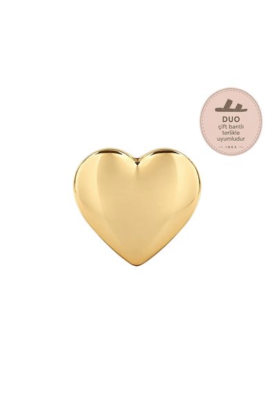 INEA Duo Kalp Charm - Altın - Duo Çift Band Terlikle Uyumlu