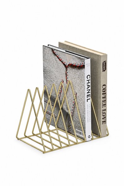 Edora Home Mat Gold Masa Üstü Kitap Düzenleyici Ofis Salon Organizer