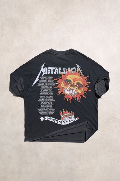 Overdrive Tricou unisex 100% bumbac pentru turneul de vară Metallica 94 Flaming Head