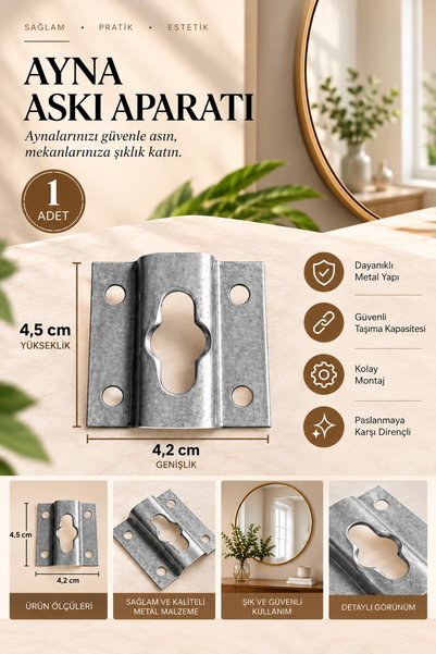 Şen Ticaret Ayna Askı Aparatı | Metal Duvar Tipi Ayna Montaj ve Sabitleme Apa...