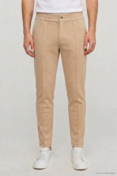 SMILE Hiwi Beige Cotton Sweat Pants