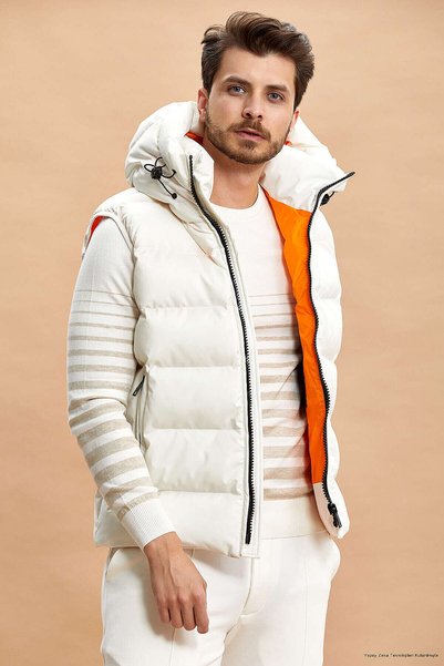 SMILE Pelee Hooded Men's Puffer Jacket - White