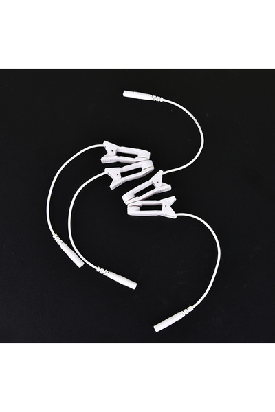 Choice 2.0mm 2pcs 2.0mm ear pain relief clip tens electrode lead wire connect...