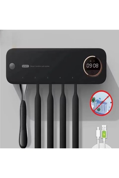 Choice1 Black New UV Toothbrush Razor Storage Sterilizer LED DisplayRechargea...