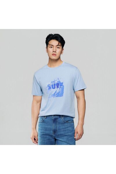 Giordano Men’s Slim Cotton Crew Neck Message Print Tee