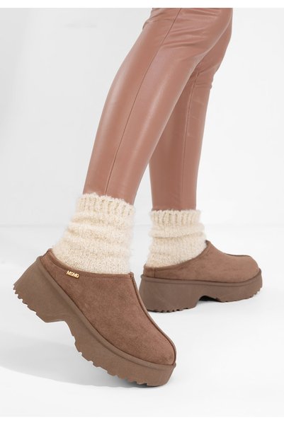 B T Shoes Saboti dama cu platforma Veyra maro