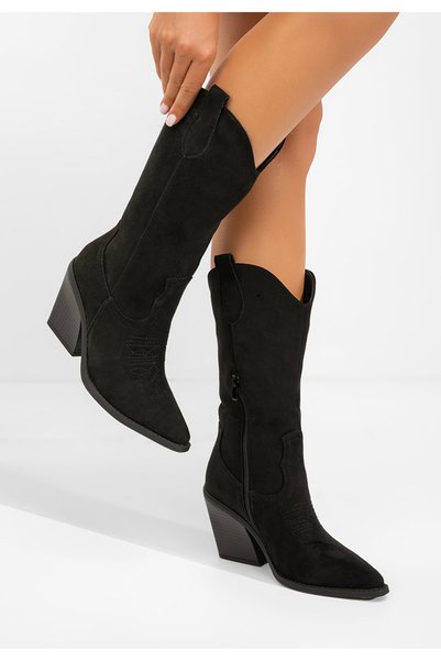 B T Shoes Cizme cowboy Dama Jena Negru