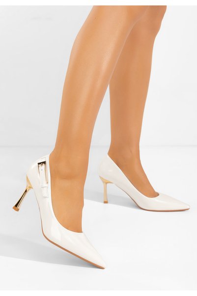 B T Shoes Pantofi stiletto Rosalee V3 albi