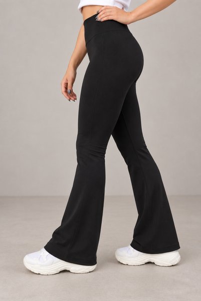 BUTİK1AVM Women's Sports Pants Spanish Style 100% Cotton Black Color