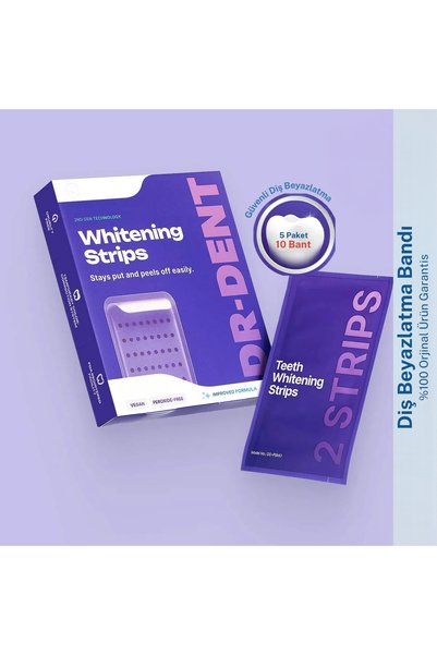 DrDent Dr. Dent Whitening Diş Beyazlatma Bantları 5 Paket (10 Bant)