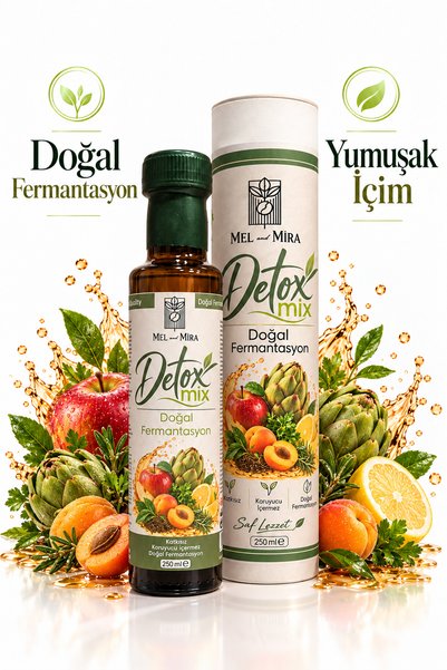 Mel and Mira Detox Mix 250 ml | %100 Doğal Fermantasyon Detoks Sirkesi | Deto...