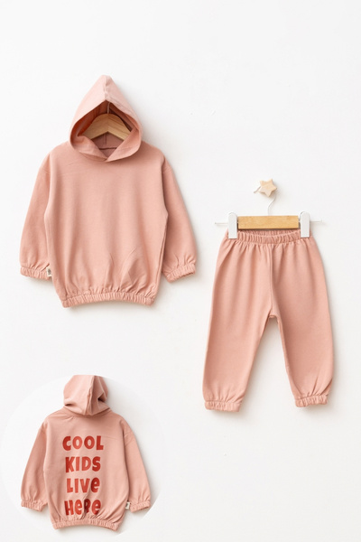 lilico 100% Cotton Unisex Oversize Comfortable Fit Children's Hooded Tracksui...
