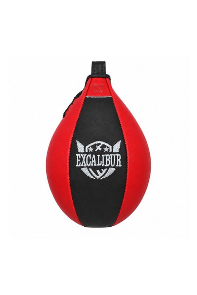 Excalibur Hakiki Deri Punching Ball – Boks Hız Topu - Kırmızı