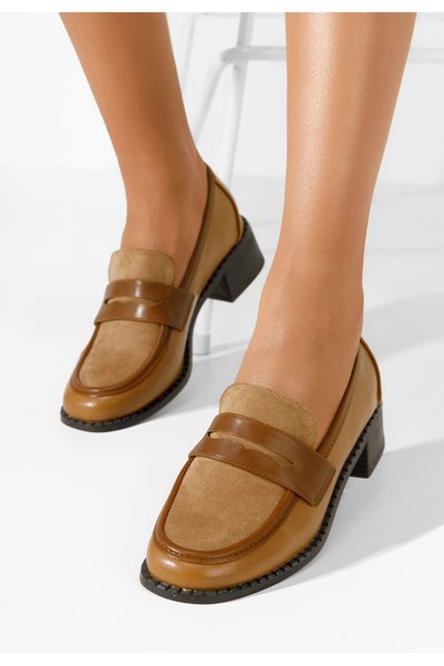 B T Shoes Mocassini de damă Bruna camel