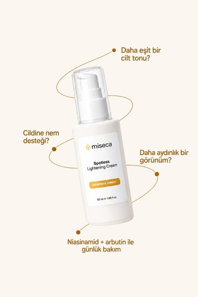miseca كريم الوجه سبوتليس المضاد للعيوب والمفتح للبشرة 50 مل |   حمض الكوجيك والأربوتين والنياسيناميد
