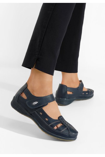 B T Shoes Balerini piele navy Deby