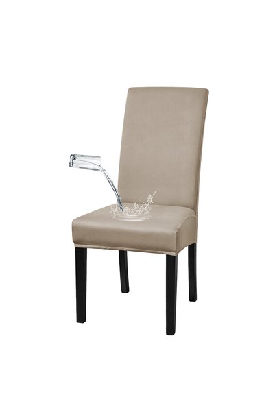 Choice Khaki 1pc The Elastic Waterproof Chair Cover Is Suitable for the Decor...