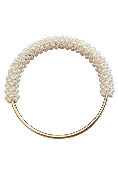 choice2 White DIY Fashion Exquisite Bag Handle Round Pearl Metal Ring Colorfu...