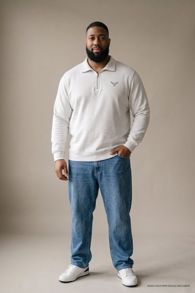 Maccali Swea tricou pentru bărbați, de zi cu zi, mărime mare, casual, alb