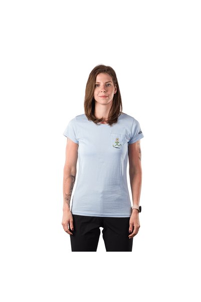 NORTHFINDER MARYB – tricou din bumbac organic de drumeție pentru femei, Albastru
