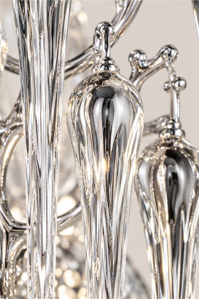 Apliqa Laura Chrome Crystal Stone Modern Design Water Drop Stone Wall Lamp Living Room Sconce