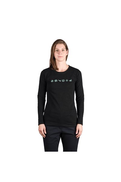 NORTHFINDER ELIANNA – tricou din bumbac organic de drumeție pentru femei, Negru