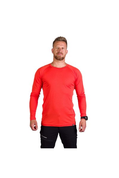 NORTHFINDER ALPHUBEL – tricou cu mânecă lungă de drumeție pentru bărbați, Rosu