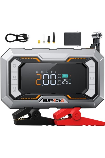 BUPMOVA Jump Starter with Air Compressor 15000A 150PSI Portable Car Battery J...