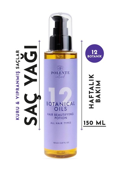 Polente Natural 12 Botanik Yağ İçeren Saç Bakım Yağı (150 ml)