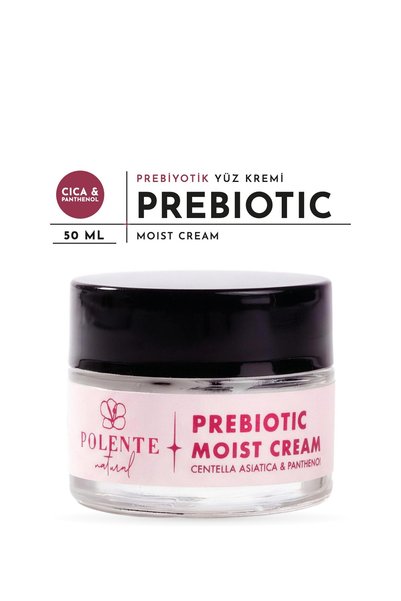 Polente Natural كريم مرطب بريبيوتيك - كريم الوجه البريبايوتيك المرطب بعمق بخلاصة السيكا والبانثينول (50 مل)