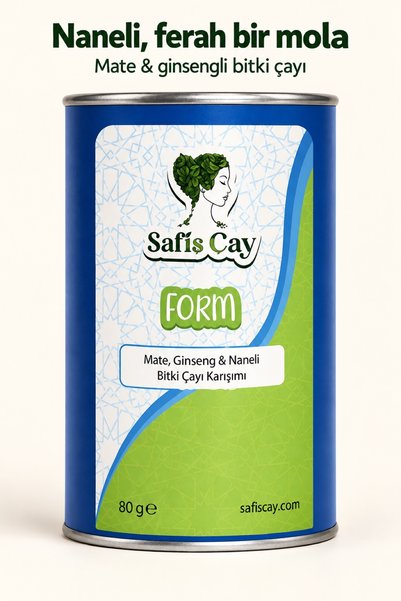 Safiş Çay Form Mate Ginseng ve Naneli Dökme Bitki Çayı Karışımı 80 g