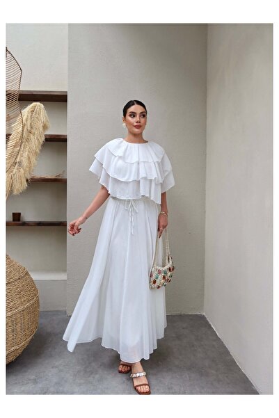 ESRAHELVACI Flounced Blouse Skirt Set